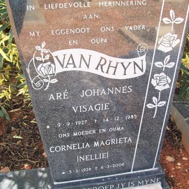 RHYN Aré Johannes Visagie, van 1937-1985 &amp; Cornelia Magrieta 1926-2006