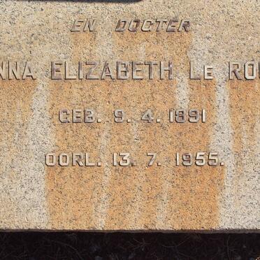 ROUX Anna Elizabeth, le 1891-1955
