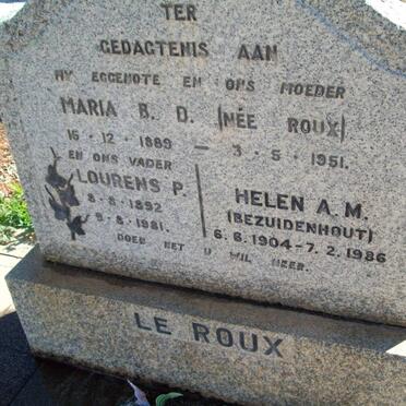 ROUX :: LE ROUX :: BEZUIDENHOUT