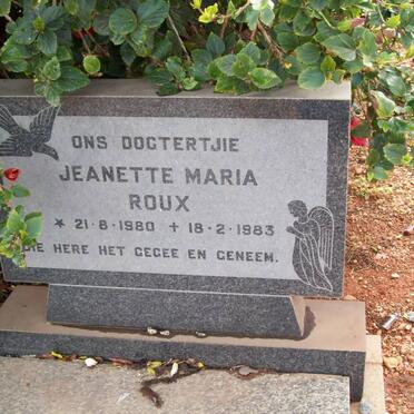 ROUX Jeanette Maria 11980-1983