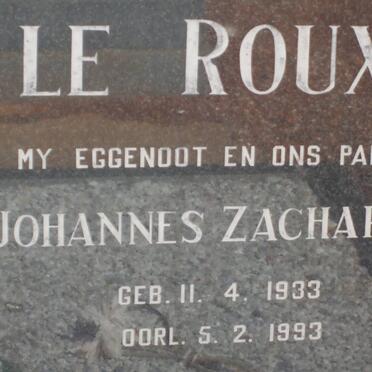 ROUX Johannes Zacharias, le 1933-1993