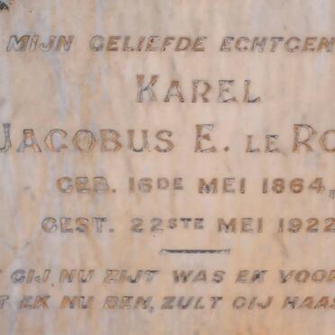 ROUX Karel Jacobus E., le 1864-1922