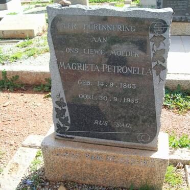 RENSBURG Magrieta Petronella, Janse van 1863-1955