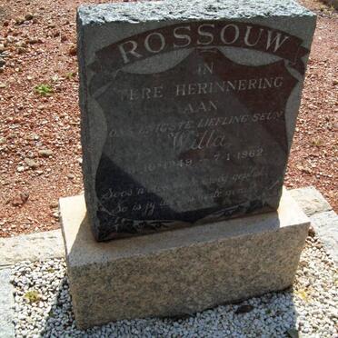 ROSSOUW Willa 1949-1962