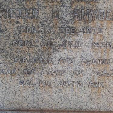 SNYDERS Pieter C. 1873-1939