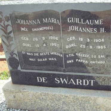 SWARDT Guillaume Johannes H., de 1904-1985 &amp; Johanna Maria SWANEPOEL 1906-1957