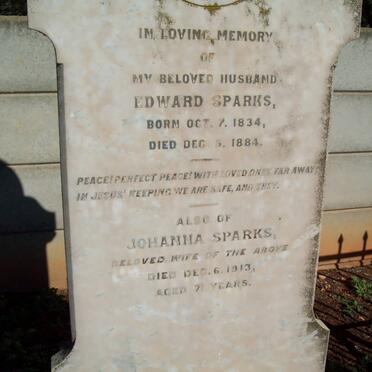 SPARKS Edward 1834-1884 &amp; Johanna -1913