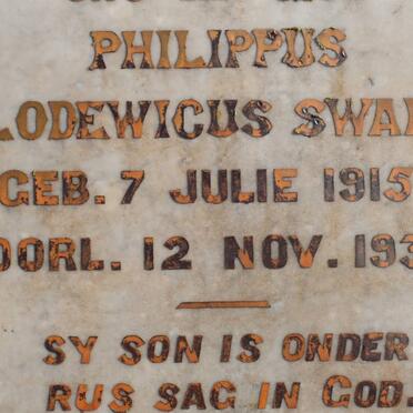 SWART Philippus Lodewicus 1915-1932
