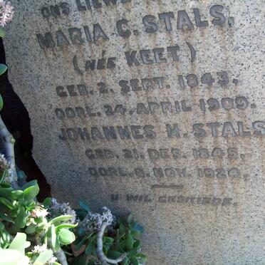 STALS Johannes M. 1845-1924 &amp; Maria C. KEET 1843-1909