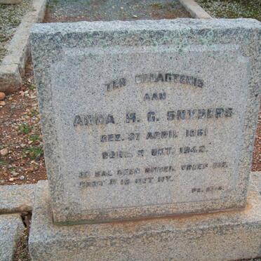 SNYDERS Anna M.G. 1881-1942