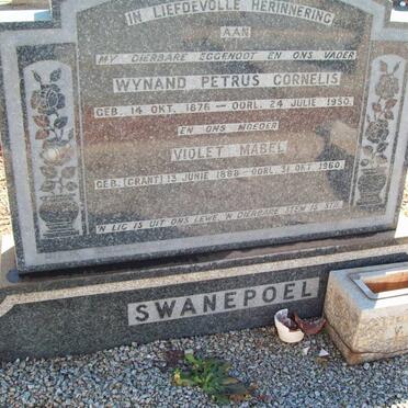 SWANEPOEL Wynand Petrus Cornelis 1876-1950 &amp; Violet Mabel GRANT 1888-1960