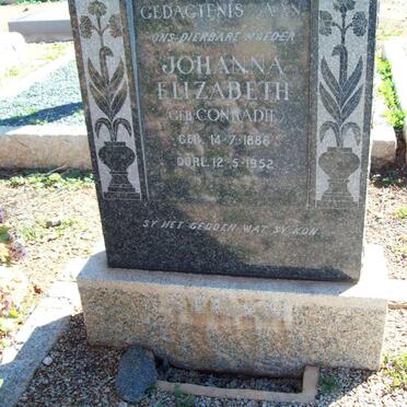 STEYN Johanna Elizabeth nee CONRADIE 1886-1952