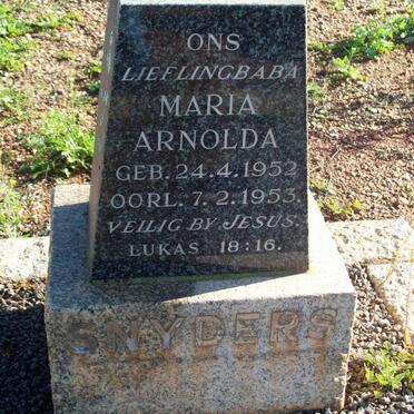 SNYDERS Maria Arnolda 1952-1953