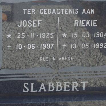 SLABBERT Josef 1925-1997 &amp; Riekie 1904-1992