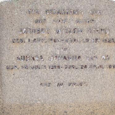 STEYN Jacobus Willem 1862-1925 :: VAN AS Susanna Johanna 1869-1946