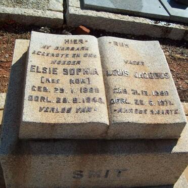 SMIT Louis Jacobus 1889-1971 &amp; Elsie Sophia KOK 1890-1948