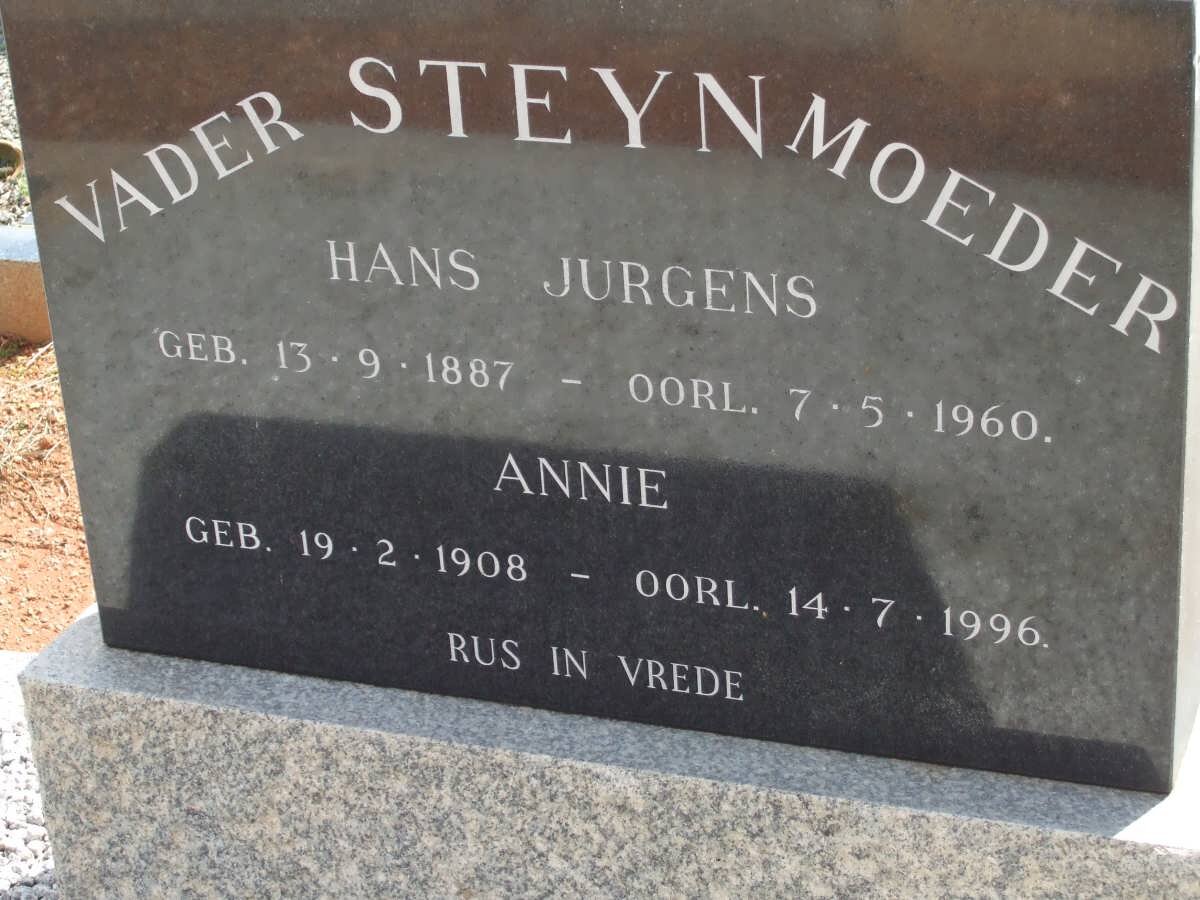 STEYN Hans Jurgens 1887-1960 &amp; Annie 1908-1996