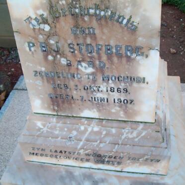 STOFBERG P.B.J. 1896-1907