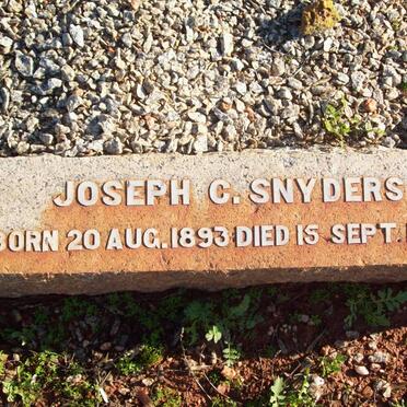 SNYDERS Joseph C. 1893-1896