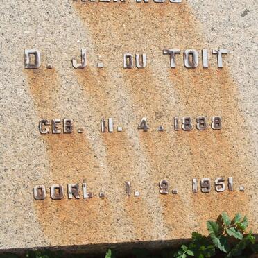 TOIT D.J., du 1888-1951