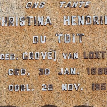 TOIT Christina Hendrika, du nee GROVE 1886-1951
