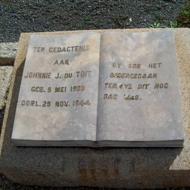 TOIT Johnnie J., du 1920-1944