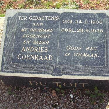 TOIT Andries Coenraad, du 1906-1957