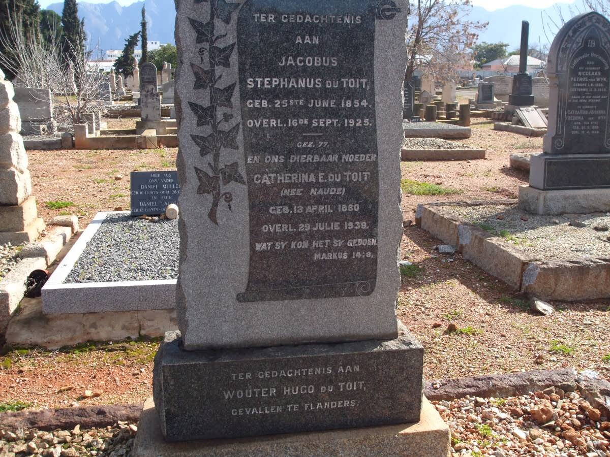 TOIT Jacobus Stephanus, du 1854-1925 &amp; Catharina NAUDE 1860-1939 :: DU TOIT Wouter Hugo