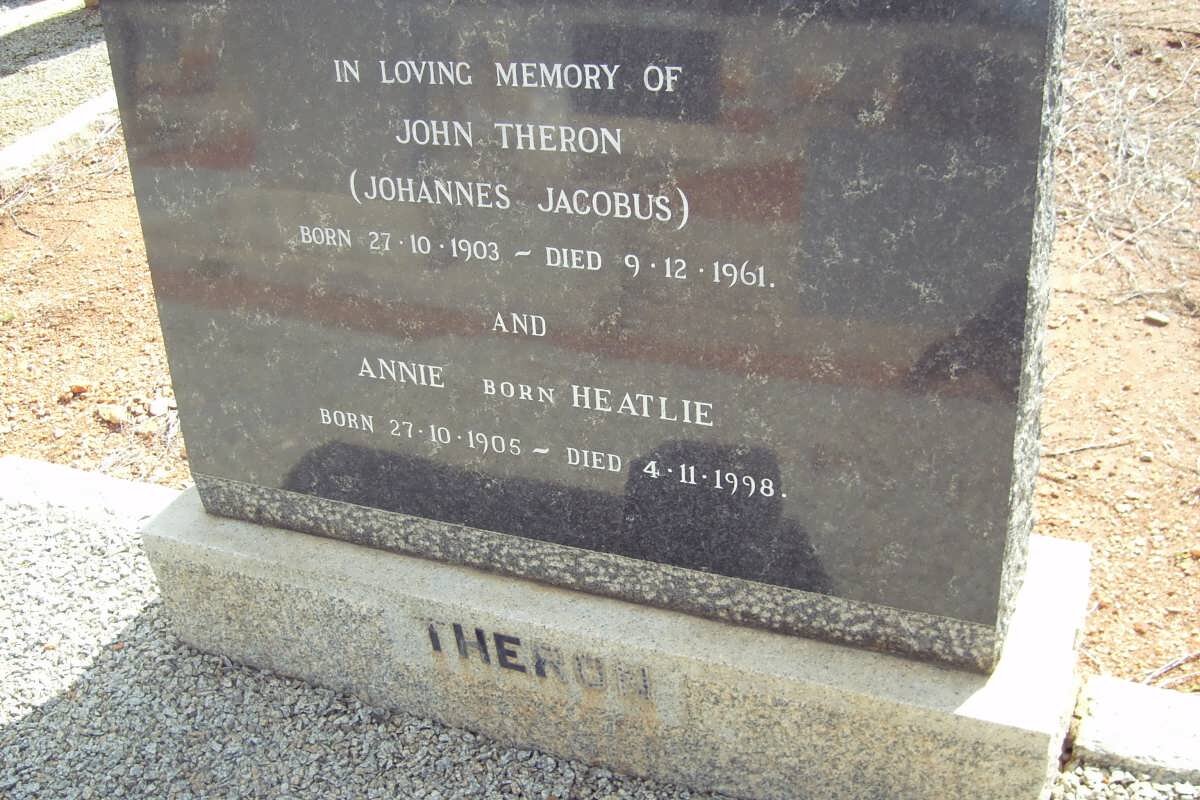 THERON Johannes Jacobus 1903-1961 &amp; Annie HEATLIE 1905-1998