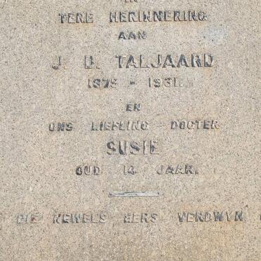 TALJAARD J.D. 1879-1937 :: TALJAARD Susie