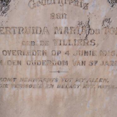 TOIT Gertruida Maria, du nee DE VILLIERS -1915