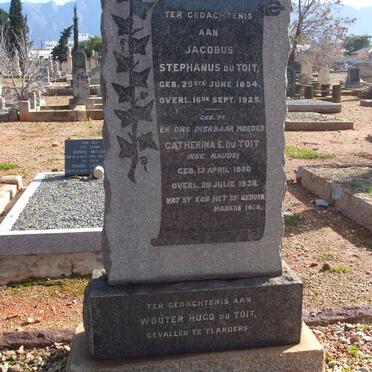 TOIT Jacobus Stephanus, du 1854-1925 &amp; Catharina NAUDE 1860-1939 :: DU TOIT Wouter Hugo