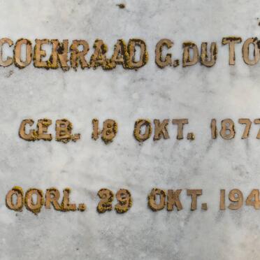 TOIT Coenraad G., du 187-1948