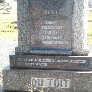 TOIT John, du -1941 &amp; Susie MAREE -1971