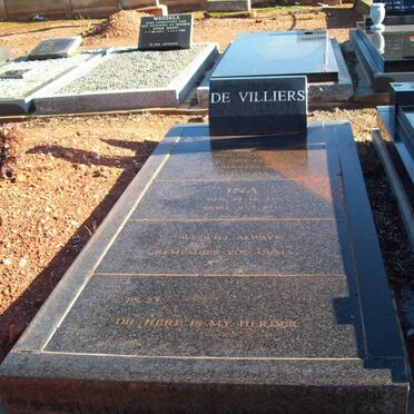 VILLIERS Ina, de 1933-1998