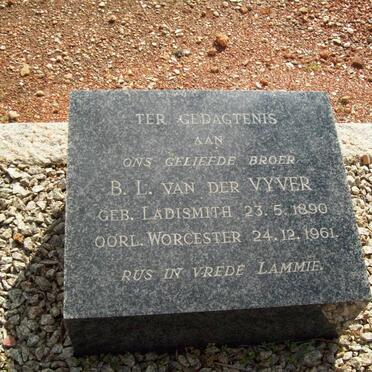 VYVER B.L., van der 1890-1961