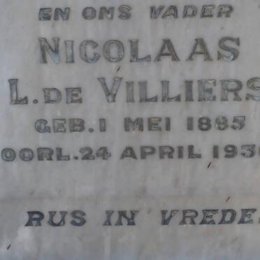 VILLIERS Nicolaas L., de 1885-1936