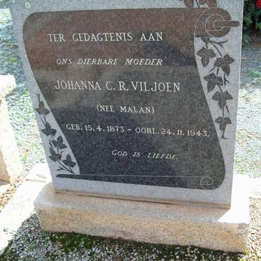 VILJOEN Johanna C.R. nee MALAN 1873-1943