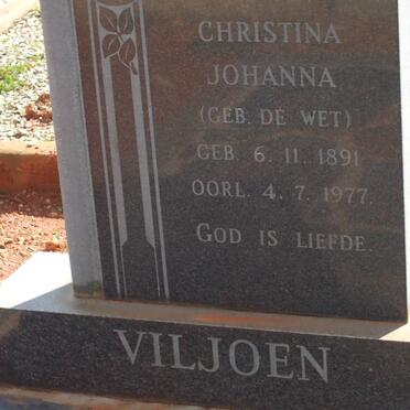 VILJOEN Christina Johanna DE WET 1891-1977