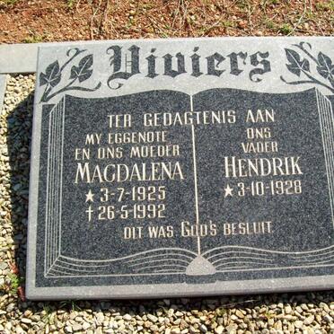 VIVIERS Hendrik 1928- &amp; Magdalena 1925-1992