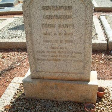 VENTER Bernardus Gerhardus 1883-1960