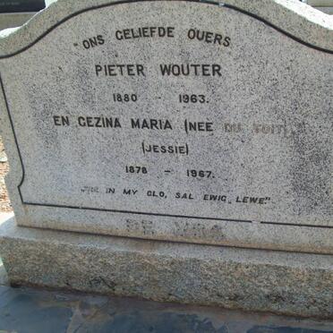 VOS Pieter Wouter, de 1880-1963 &amp; Gezina Maria DU TOIT 1878-1967
