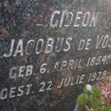 VOS Gideon Jacobus, de 1854-1928