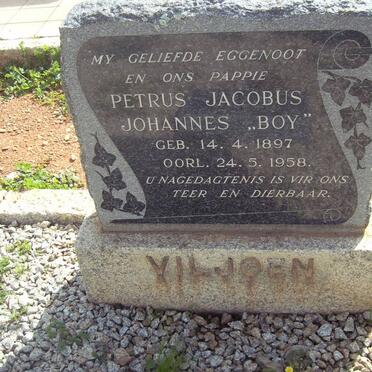 VILJOEN Petrus Jacobus Johannes 1897-1958