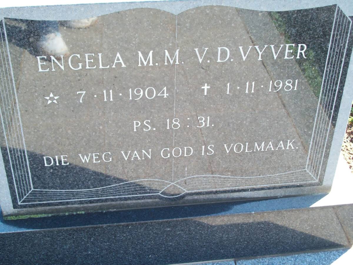 VYVER Engela M.M., v.d. 1904-1981