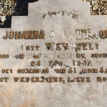 VILJOEN Johanna A.L. nee WENTZEL -1907