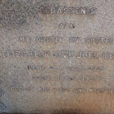 VILJOEN Elizabeth E. 1916-1939