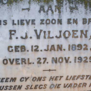 VILJOEN F.J. 1892-1929