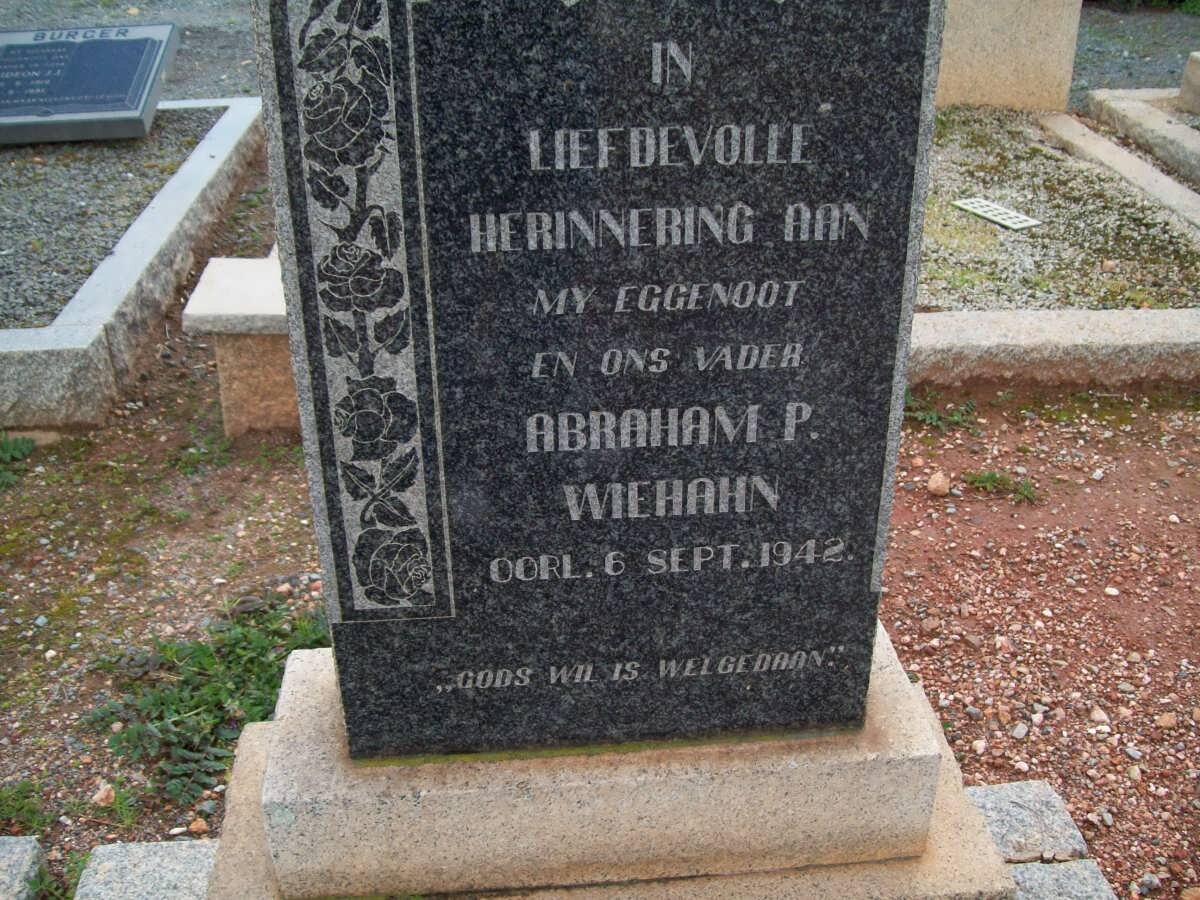 WIEHAHN Abraham P. -1942