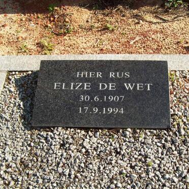 WET Elize, de 1907-1994